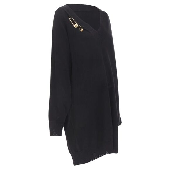 Versace punk Medusa safety pin dress
